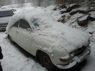 Saab 96 noudettaessa